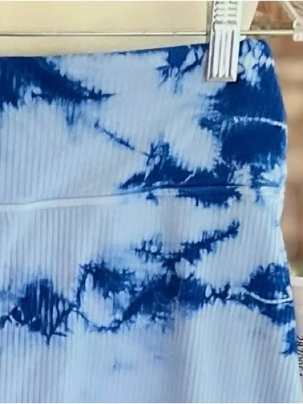 Year of Ours Blue Tie Dye Ribbed Knit Skort NWT M Activewear Pickleball